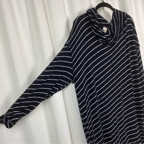 Free People Blue Stripe Gotta Have It Striped Tunic Sweater Sz.L NWT - Picture 10 of 16